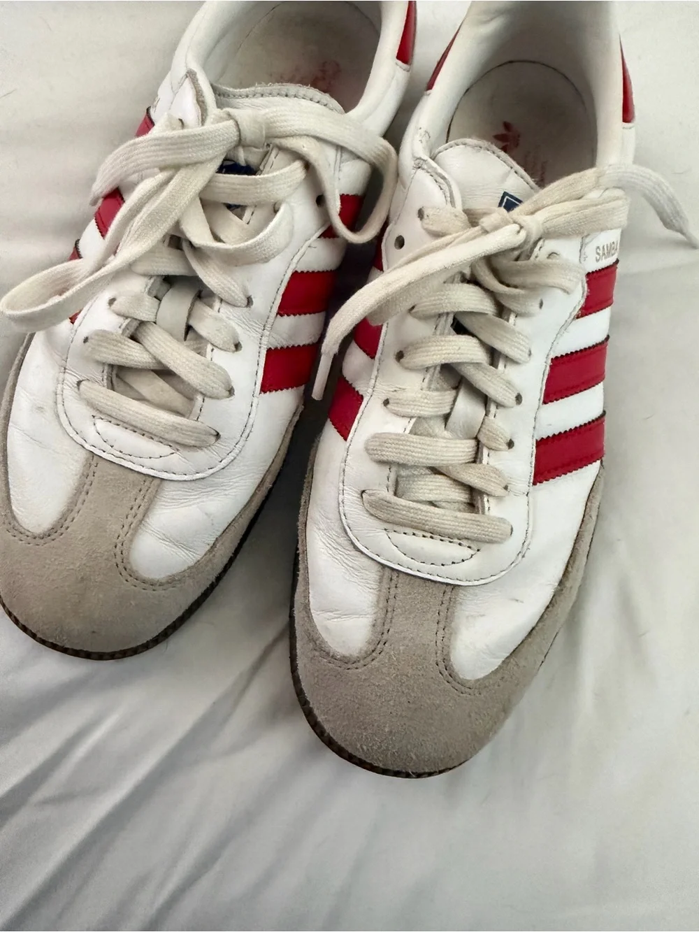 adidas Samba White Red Casual Sneakers